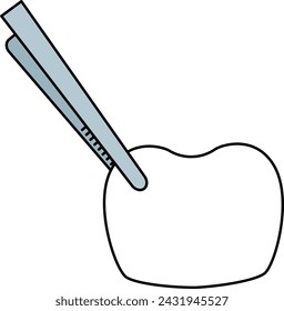 
Teeth whitening, All-ceramic crown, oral care treatment - flat illustration 