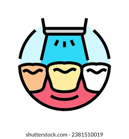 Zähne, die Farbsymbol-Vektorgrafik. Zahnweißzeichen. einzelne Symbolillustration