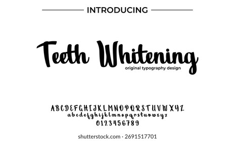 Teeth Whitening - Elegant Script Font for Smooth Handwritten Design and Creative Typography