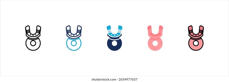 Dientes que blanquean el sistema multi del icono del estilo