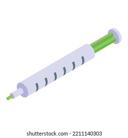 Teeth whitening syringe icon isometric vector. Dental care. Medical tooth
