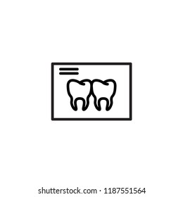 Teeth X-ray Icon Outline Vector
