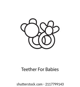 teether for babies icon in vector. Logotype