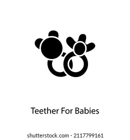 teether for babies icon in vector. Logotype
