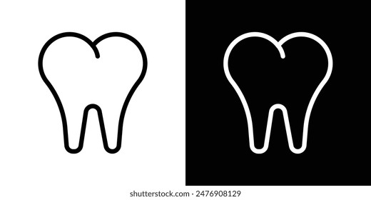 Teethvector icon set on white background.