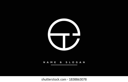 TE,ET,T,E  Abstract Letters Logo monogram