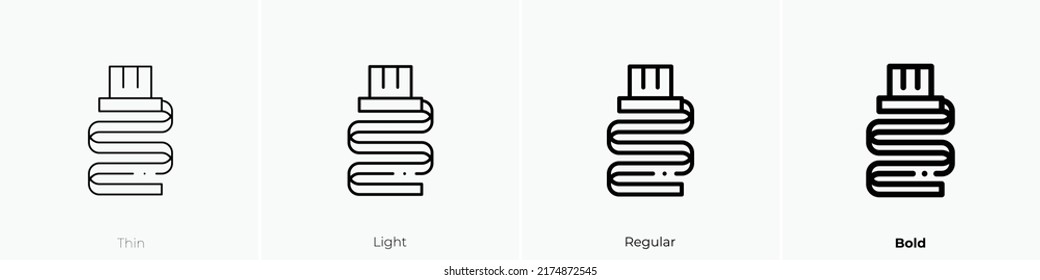 tefillin icon. Thin, Light Regular And Bold style design isolated on white background