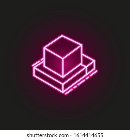Tefillin neon style icon. Simple thin line, outline vector of judaism icons for ui and ux, website or mobile application