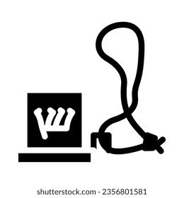 tefillin phylacteries glyph icon vector. tefillin phylacteries sign. isolated symbol illustration