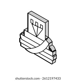 tefillin phylacteries isometric icon vector. tefillin phylacteries sign. isolated symbol illustration