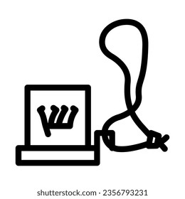 tefillin phylacteries line icon vector. tefillin phylacteries sign. isolated contour symbol black illustration