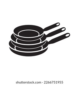 Teflon cooking utensil symbol icon, illustration design template.