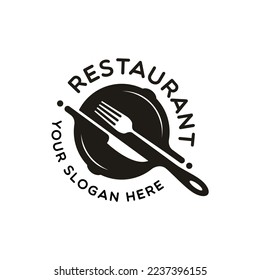 Teflon Spoon Fork for Restaurant Logo Design