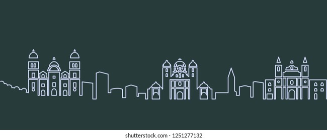 Tegucigalpa Single Line Skyline