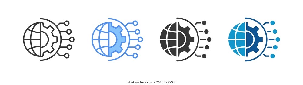 Tehnology Icon Set Multiple Style Collection
