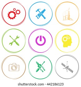 Tehnology set. Internet button. Vector icons.