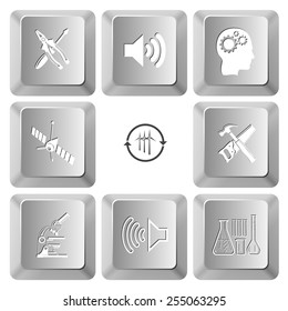 Tehnology set. Vector set computer keys.