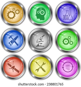 Tehnology set. Vector internet buttons.