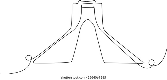 Tehran Azadi tower, continuous line