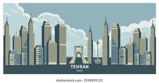 Teheran Iran Stadtlandschaft Hintergrund Reise