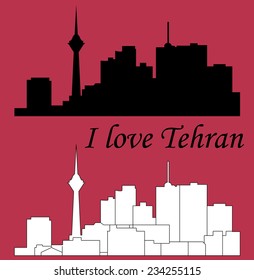Tehran, Iran (city silhouette)