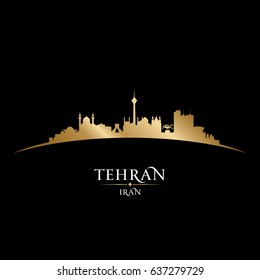 Tehran Iran skyline Detailed vector silhouette