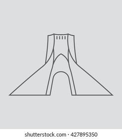 Tehran  Vector Illustration