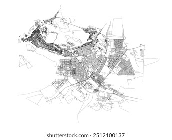 Teerã, Irã, mapa preciso, detalhe Ruas Mapa de estradas, imagem de modelo de elemento vetorial editável para marketing, produto, arte na parede