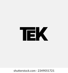 TEK initial letter monogram typography logo vector