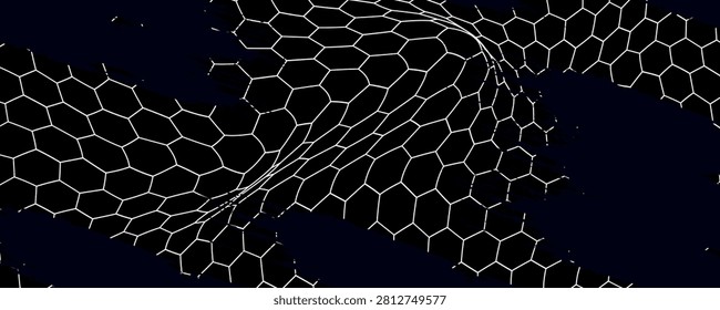 Tekstur mesh kabel hitam terisolasi pada latar belakang putih.
