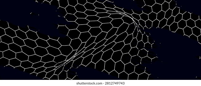 Tekstur mesh kabel hitam terisolasi pada latar belakang putih.