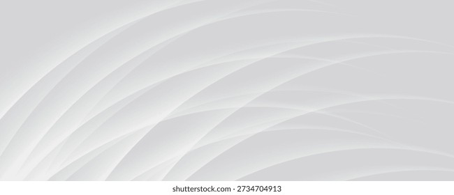 Tekstur satin abu-abu putih yang berwarna putih perak kain sutra panorama latar belakang dengan pola blur lembut yang indah alami.