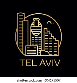 Tel Aviv city icon. Vector