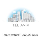 Tel Aviv Skyline cityscape vector illustration