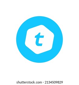 Tel coin icon isolated on white background.