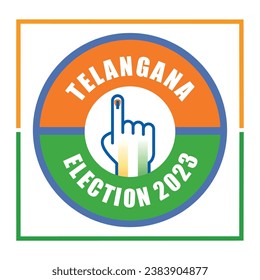 Telangana Election 2023 Isolated on White Background