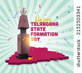 Telangana state formation day celebration confetti around