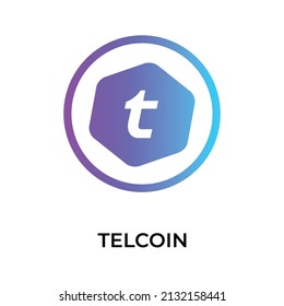Telcoin Cryptocurrency token icon. TEL token symbol. Cryptocurrency vector icon. Flat Vector illustration - Vector