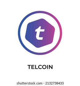 Telcoin Cryptocurrency token icon. TEL token symbol. Cryptocurrency vector icon. Flat Vector illustration - Vector