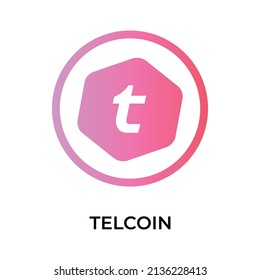 Telcoin Cryptocurrency token icon. TEL token symbol. Cryptocurrency vector icon. Flat Vector illustration - Vector