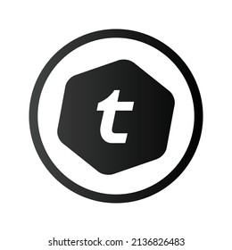 Telcoin Cryptocurrency token icon. TEL token symbol. Cryptocurrency vector icon. Flat Vector illustration - Vector