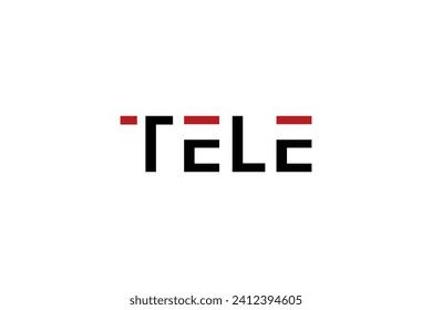 tele logo design vector illustration.