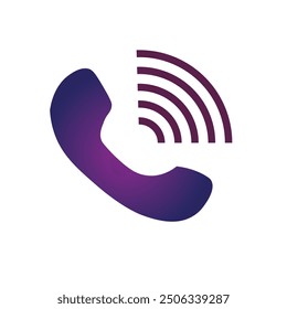 tele - phone icon gradient colour 