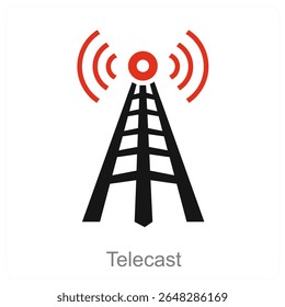 Design de conceito de ícone de vetor de transmissão