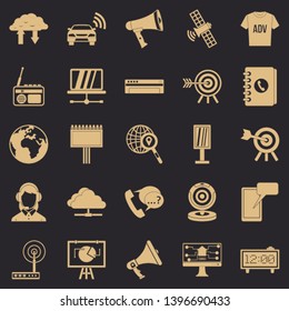 Telecasting icons set. Simple set of 25 telecasting vector icons for web for any design