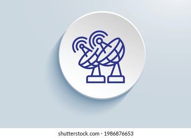 Telecom icon isolated white background