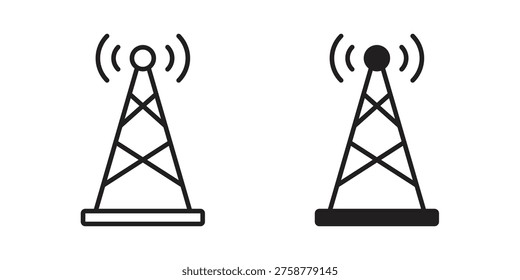 Telecom icons. Black and White Vector Icons. can be used web and mobile