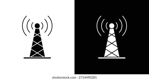 Design de silhueta de vetor de ícones de telecom. Ilustração de design gráfico plano vetorial.