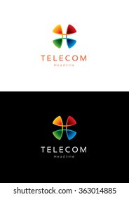 Telecom logo template.