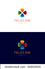 Telecom logo template.